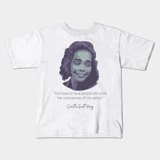 Coretta Scott King Portrait and Quote Kids T-Shirt